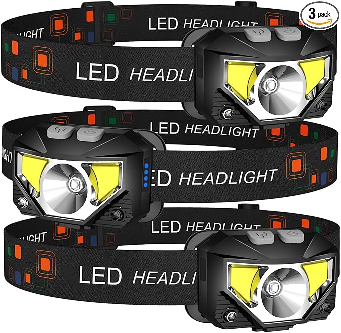 LHKNL Headlamp Flashlight, Waterproof Motion Sensor Head Lamp, 8 Mode by LHKNLHOME
