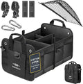 2-Section Trunk Organizer Foldable Car Storage Bin – Compact Dual-Compartment by DURABLEZ