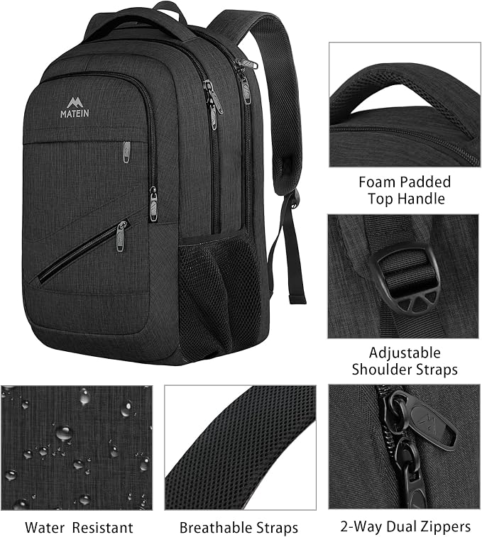 MATEIN 15.6 Inch Backpack for Men Women, 20 L Personal Item Casual Backpack - Image 7