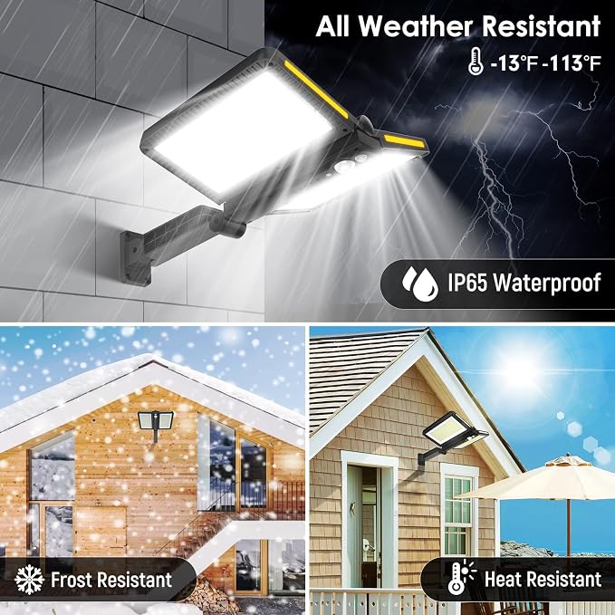 ropelux Solar Outdoor Lights, 6000LM Motion Sensor Outdoor Light Double Big - Image 5