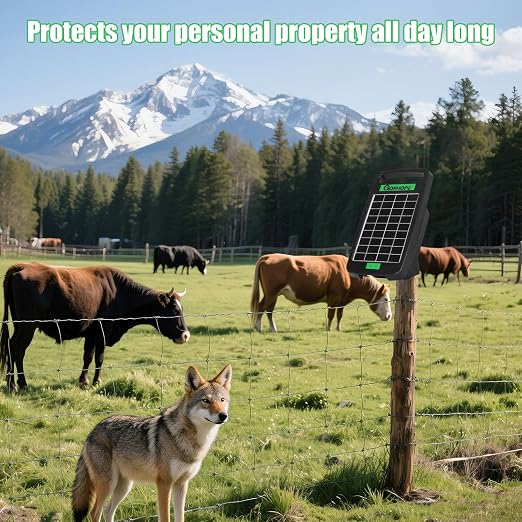 5 Miles Solar Electric Fence Charger, Output 0.11J Electric Fence Charger Solar - Image 6