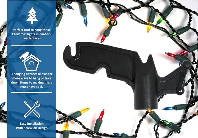 JSP Manufacturing Multi-Purpose Plastic Utility Hook Screw On Pole Attachment - Image 7