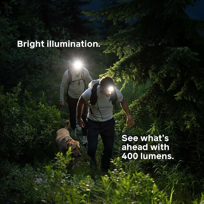 BioLite Range 400 Waterproof, Fast-Charging Rechargeable Headlamp, Mist Green - Image 6