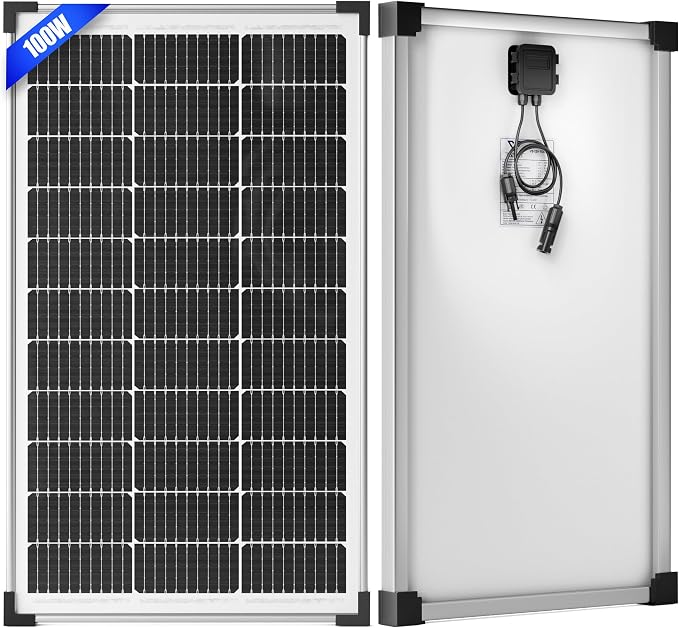 Voltset 100W 12V Solar Panel, High Efficiency 9BB Cell Monocrystalline Solar by Voltset