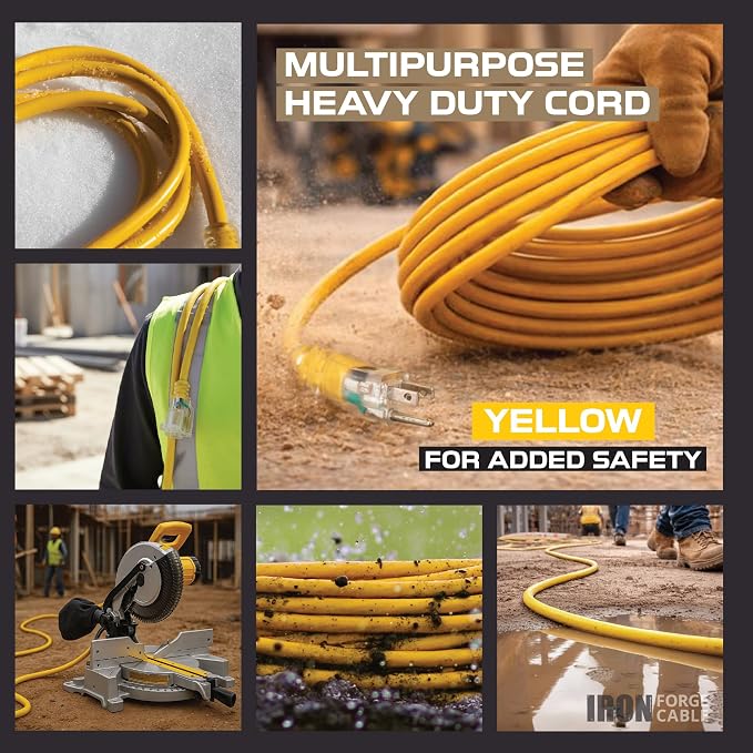 IRON FORGE CABLE 2 Pack of 50 Ft Outdoor Extension Cords - Image 7