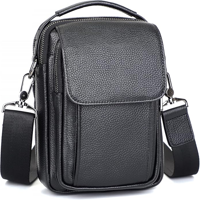 Augus Leather Small Messenger Bag by Augus