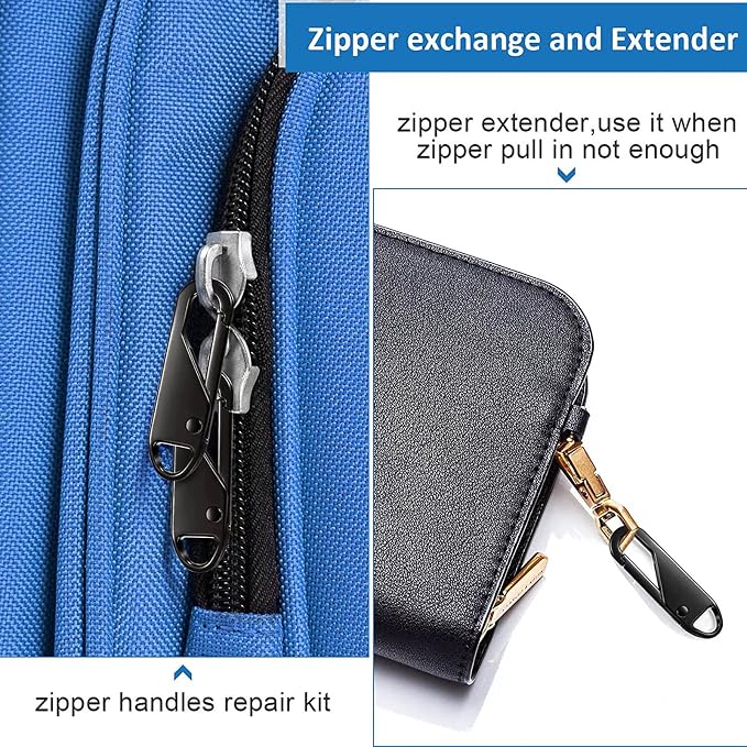 OXT 8 PCS Black Upgraded Zipper Pull, Premium Zipper Pull Replacement, Zipper - Image 4