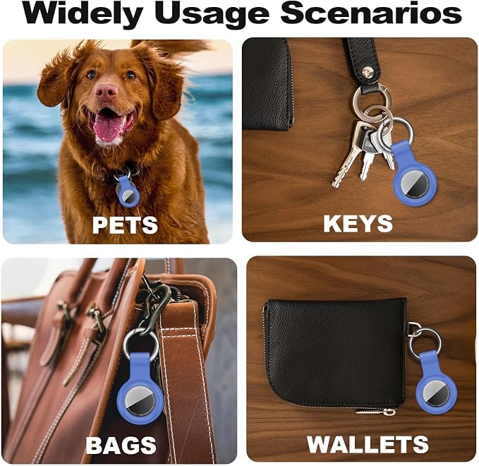Linsaner Case for AirTag 2nd Gen & 1st Gen, Silicone Holder Keychain Key Ring - Image 6