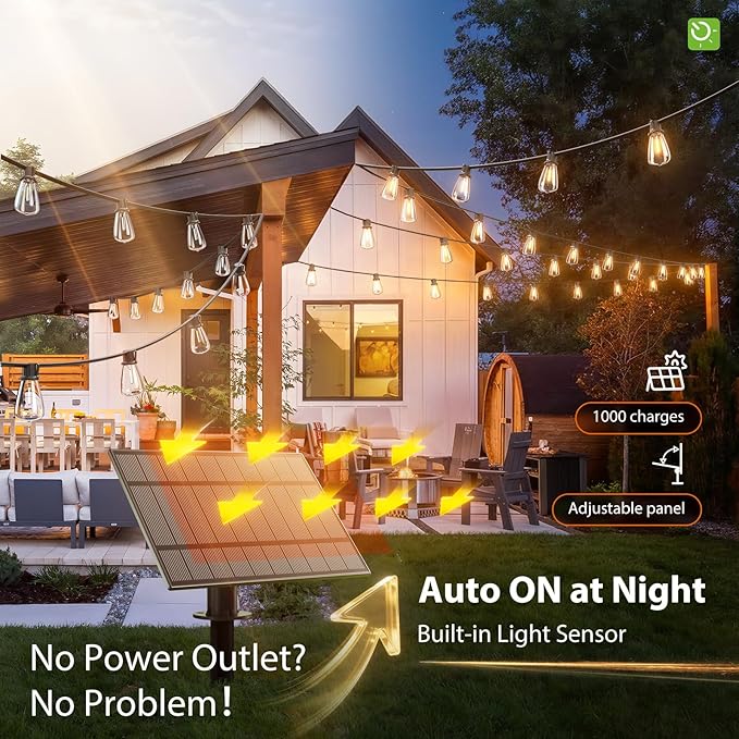 KYY 102FT Solar String Lights Outdoor - Image 5