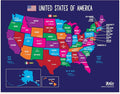 ZOCO – United States Map with Capitals Poster – Laminated 17x22 – Educational by ZOCO
