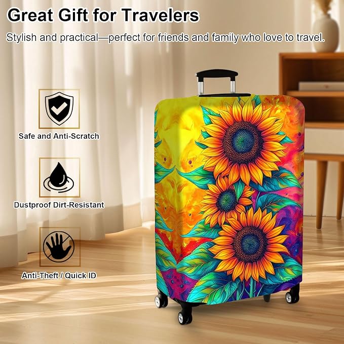 Luggage Cover Protector for 22-24 Inch Suitcases, TSA Approved Elastic Travel - Image 7