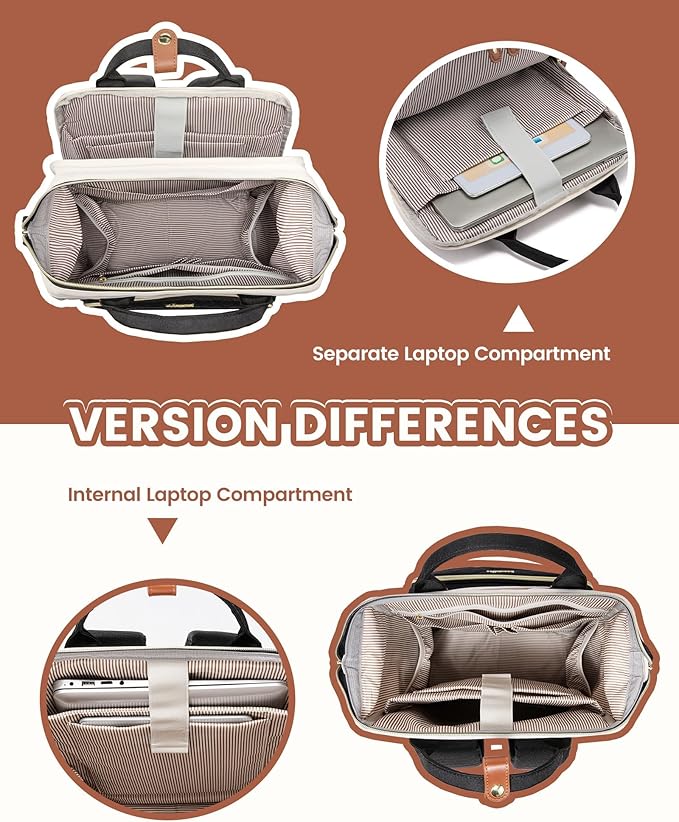 LOVEVOOK Laptop Backpack for Women, 15.6 inch Waterproof Nurse Bag Teacher Work - Image 5