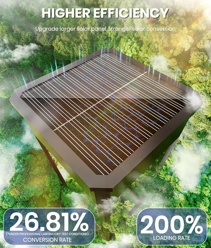 NEWMESSI 8 Pack Bright Solar Pathway Lights Outdoor, IP65 Waterproof Auto - Image 2