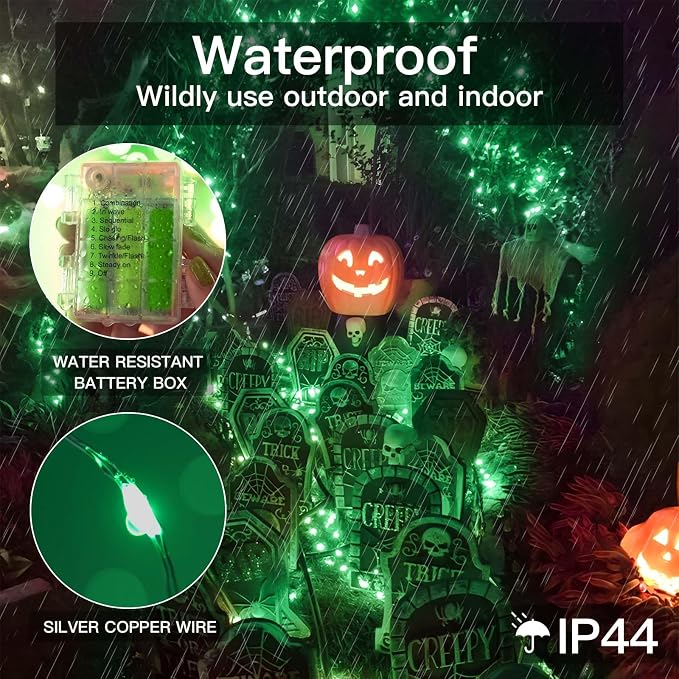 suddus Green Christmas Lights, 33ft 100 LED String Lights - Image 3