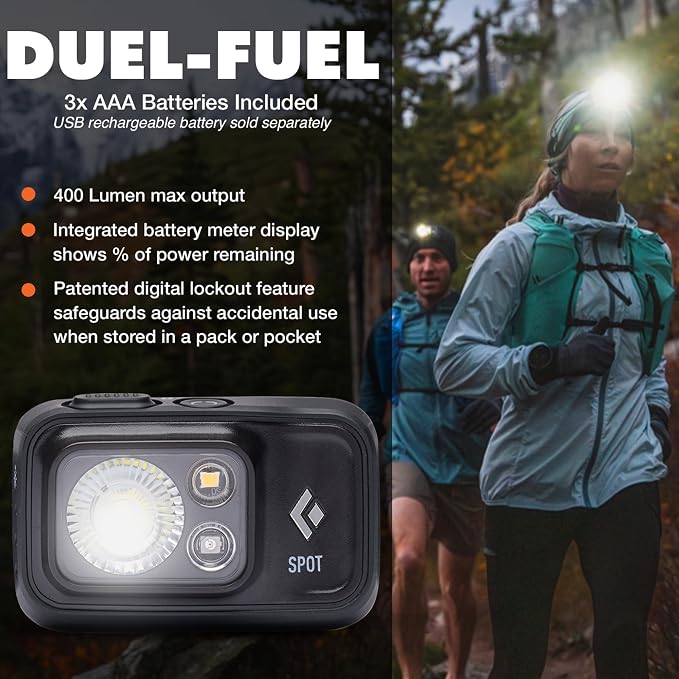 BLACK DIAMOND Spot 400 Headlamp | 400 Lumens Brightness, Dimmable | Waterproof - Image 2
