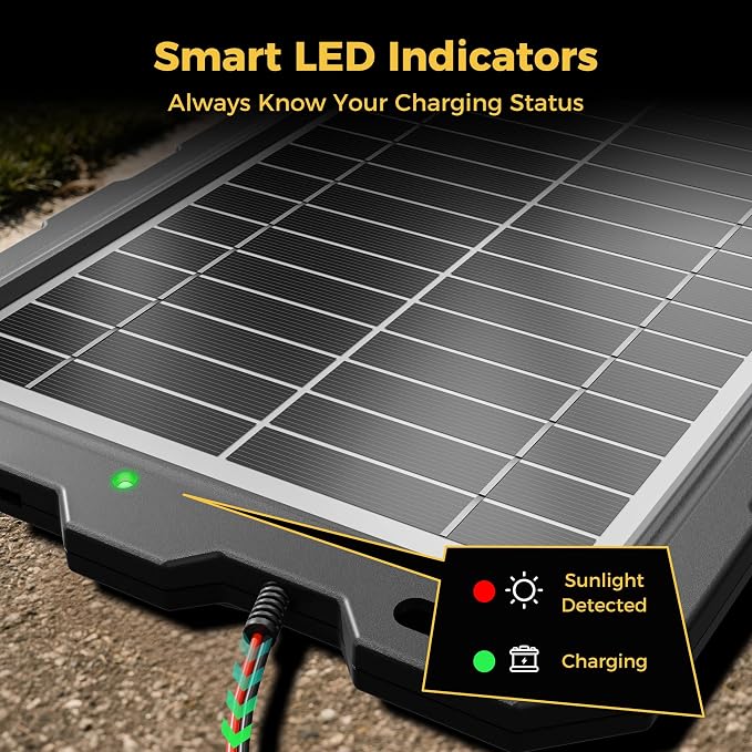 SUNAPEX 12V Solar Battery Charge: 10W Waterproof Portable Solar Panel Kit - Image 5