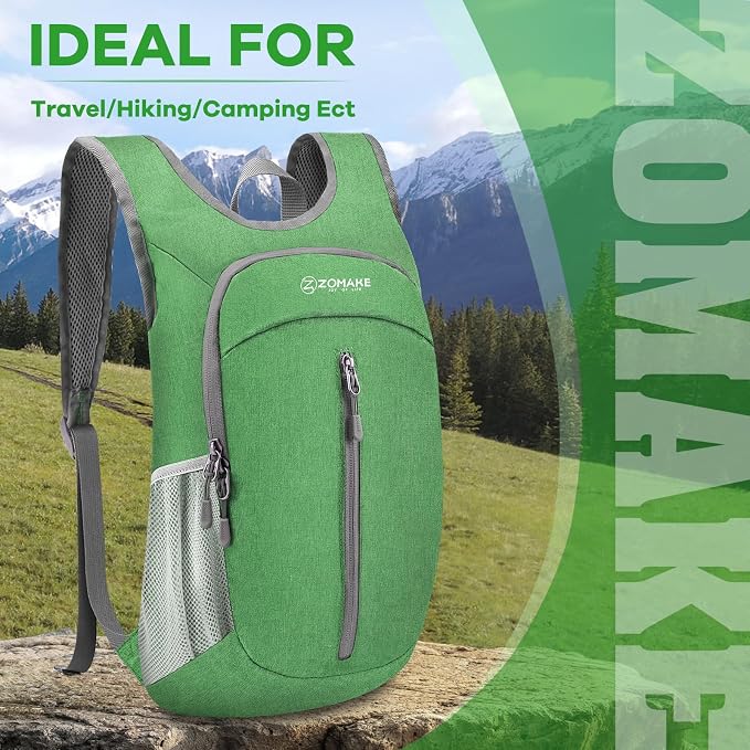 ZOMAKE 10L Ultra Lightweight Packable Backpack, Small Daypack Light Foldable - Image 6