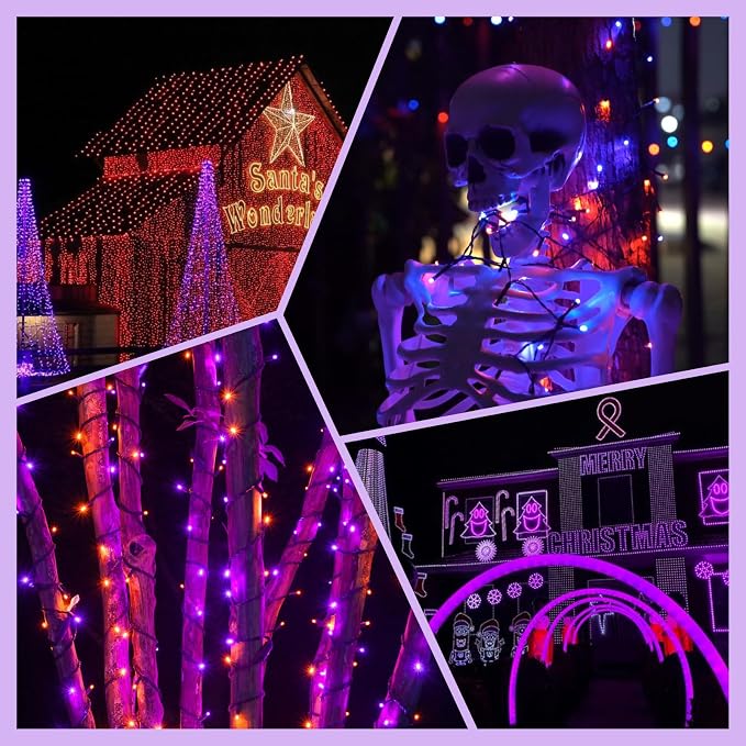 Connectable Purple and Orange Halloween Lights, Twinkle Light - Image 6