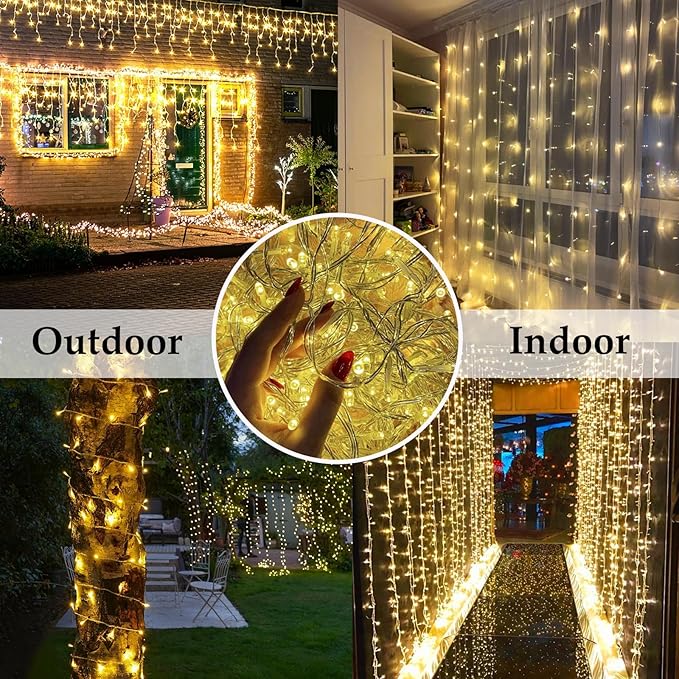 115FT 300LED Warm White Christmas String Fairy Lights Indoor/Outdoor, Waterproof - Image 3