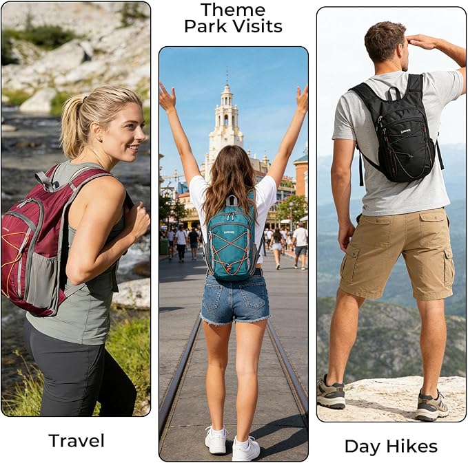 13L Small Hiking Backpack for Women Men, Lightweight Foldable Day pack - Image 4