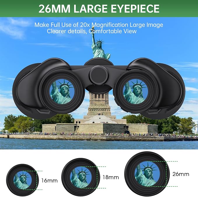 20x50 High Powered Binoculars for Adults, Waterproof Compact Binoculars - Image 6