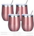 12oz/4 Pack Wine Tumbler Glasses by YEBTSLife