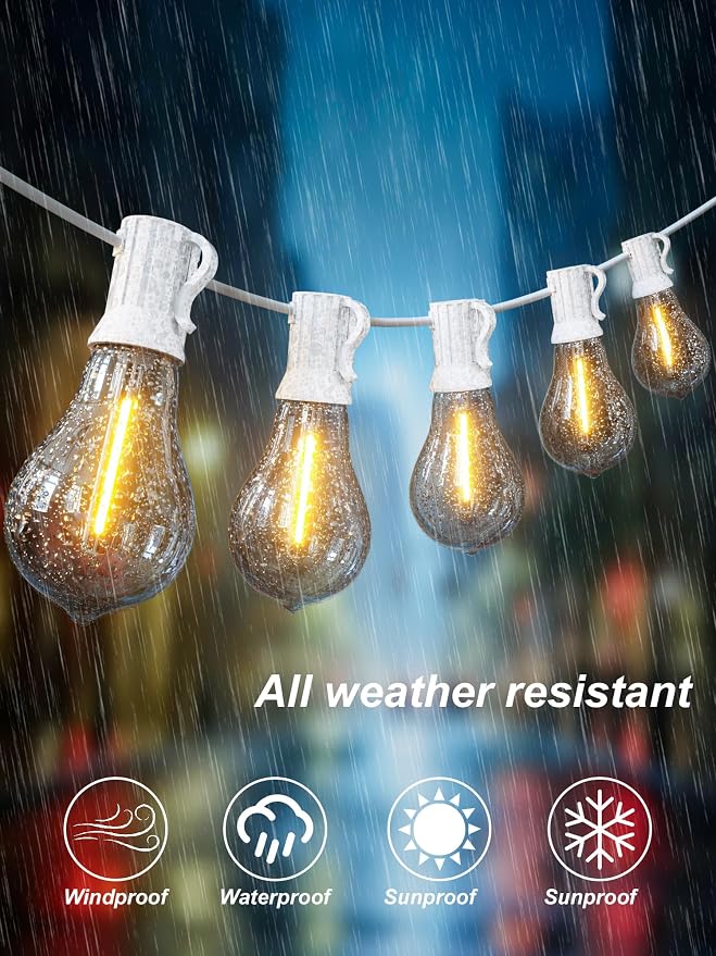 DAMAING Outdoor String Lights 120FT Waterproof Patio Lights - Image 4