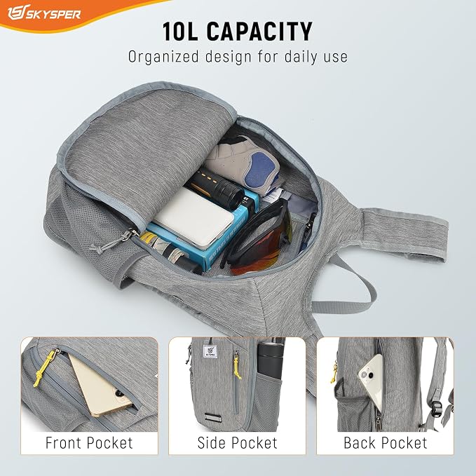 SKYSPER 10L Hiking Backpack Small Foldable Daypack Packable Lightweight Hiking - Image 3