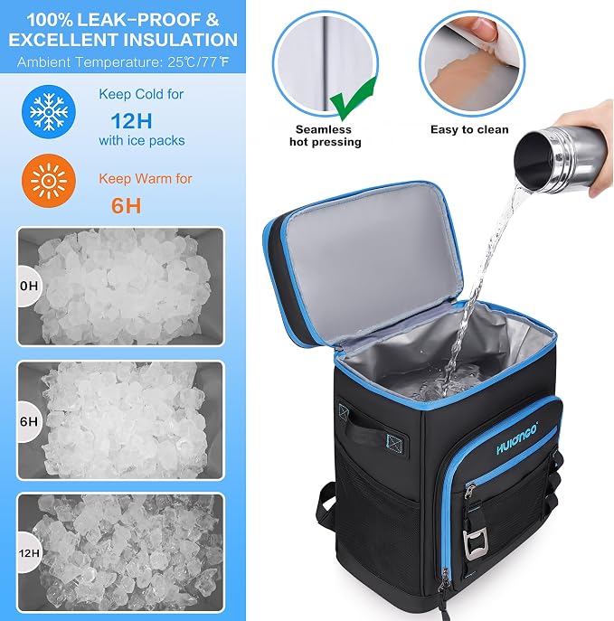 Hulongo Large Waterproof Insulated Cooler Backpack - Image 3