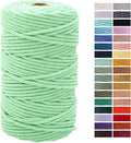 Aqua Green Macrame Cotton Cord 4mm x 109 Yards by AestheticDesignforYou