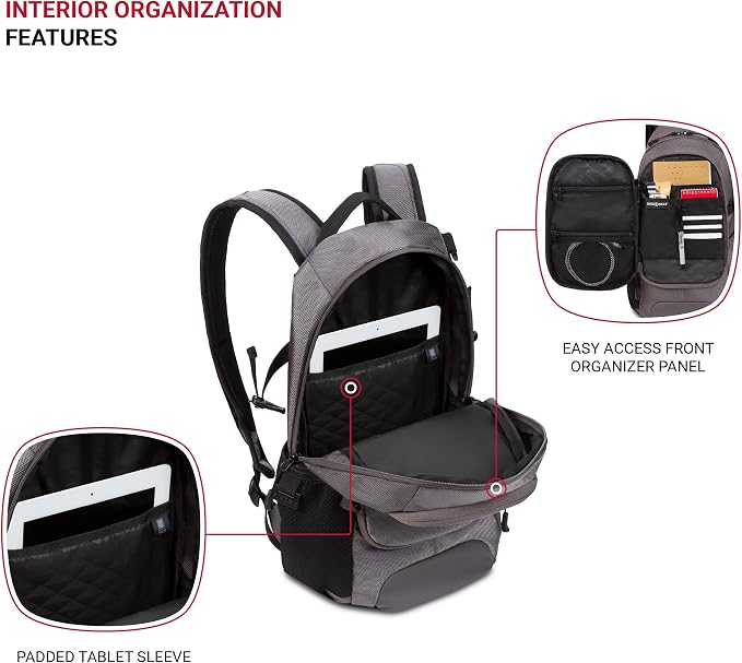 SwissGear 3598 Backpack, Narrow Daypack - Image 4
