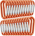STURME 2" Aluminum D Ring Carabiners Clip D Shape Spring Loaded Gate Small by STURME