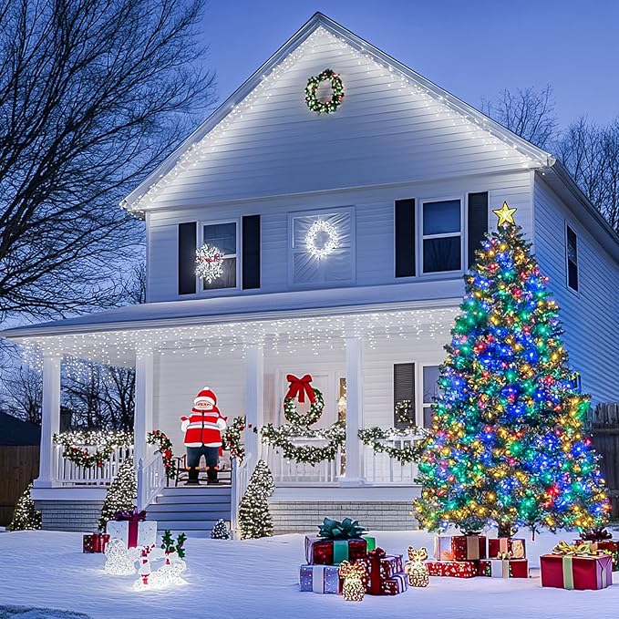 JMEXSUSS 200LED 66Ft Connectable Christmas Lights Indoor Outdoor Clear Wire | - Image 4