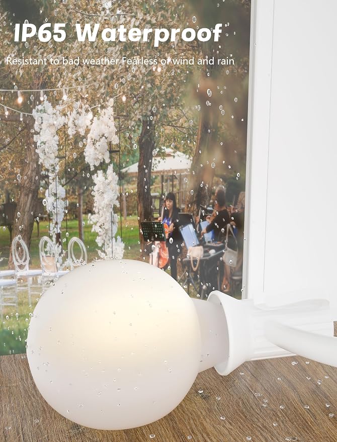 SUNSGNE White String Lights Outdoor, 50FT White Outdoor Lights - Image 5