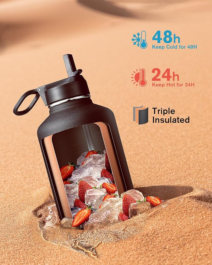 64 oz Water Bottle Insulated - Image 2