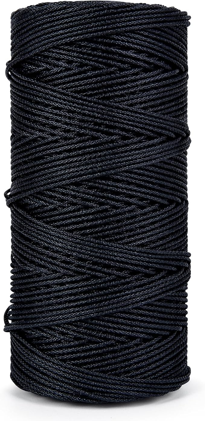 HONGDA Braided Black Nylon String, #18 Tarred Bank Line Twine, 487 Feet Black - Image 4