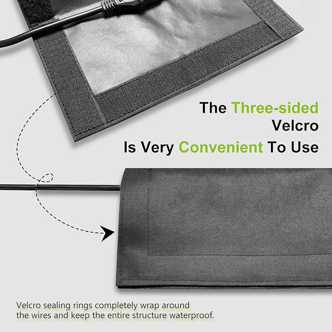 3Pack Outdoor Extension Cord Safety Cover, 11.2x6 Inch, 600D Canvas Oxford - Image 6