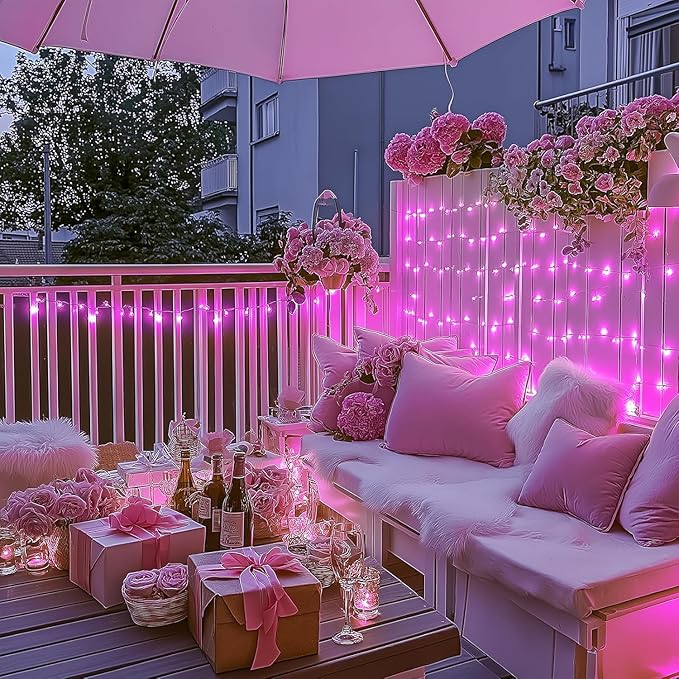 JMEXSUSS 66 Ft Connectable Pink Lights - Image 6