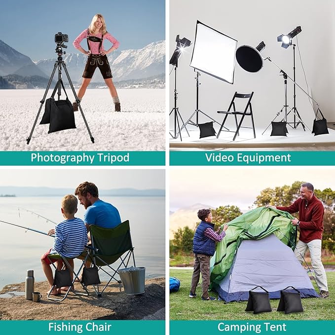 2 Packs Sandbags Weight Bags for Light Stand Photography Video Support - Image 6