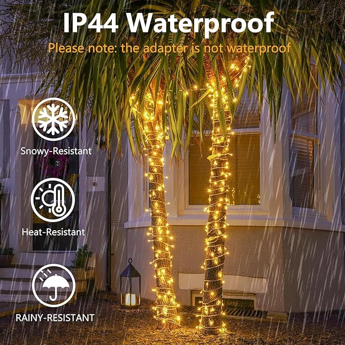 115FT 300LED Warm White Christmas String Fairy Lights Indoor/Outdoor, Waterproof - Image 5