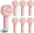 6 Pcs Mini Handheld Fan Bulk, 3 Speed Portable Personal USB Rechargeable Fan by Aeergured