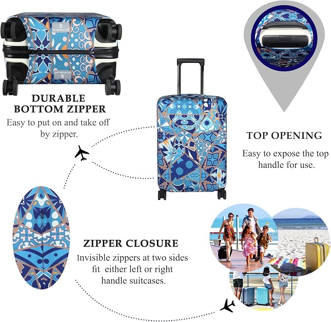 Explore Land Travel Luggage Cover Suitcase Protector Fits 18-22 Inch Case - Image 3