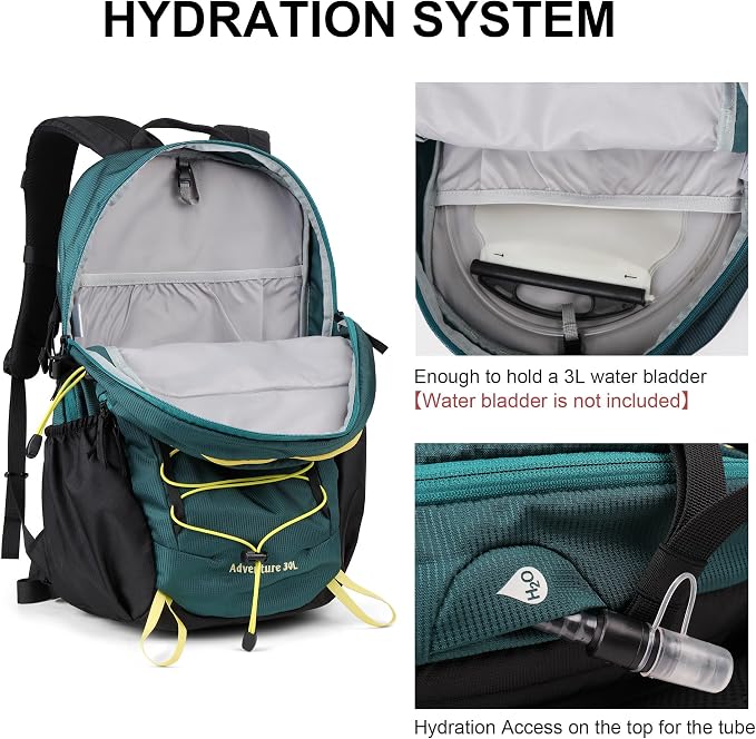 MOUNTAINTOP Hiking Backpack, 30L Camping Backpack, Men Women Hiking Daypack - Image 4
