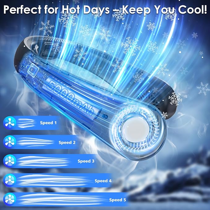 Portable Lightweight Neck Fan - Image 2