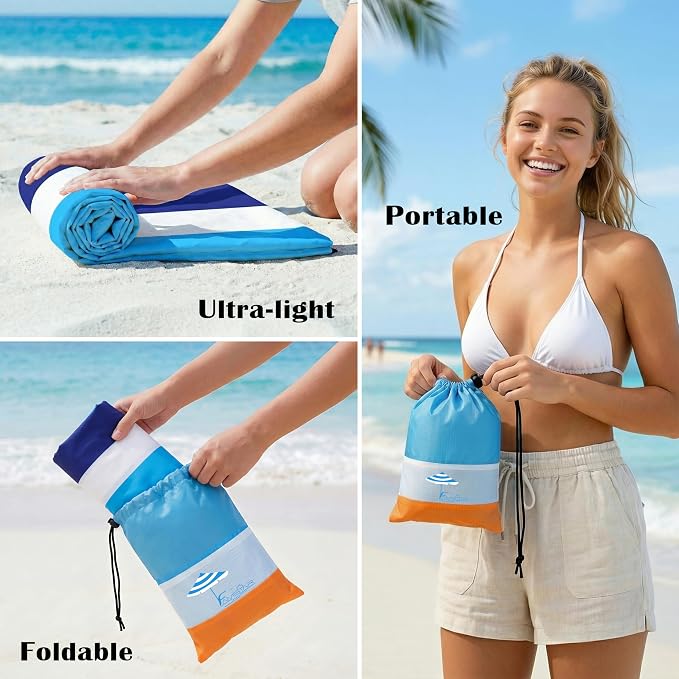 Famstar Beach Blanket Oversized Extra Large 78" X 81", Waterproof Sandproof - Image 7