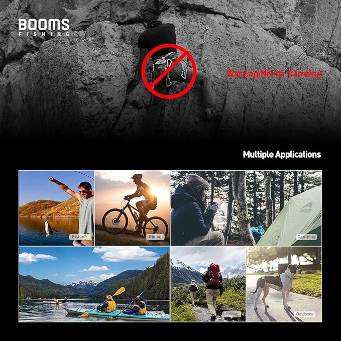 Booms Fishing CC5 Multi-Use Carabiner Clips, 10 Pack 2.7" Small Caribeener Clips - Image 7