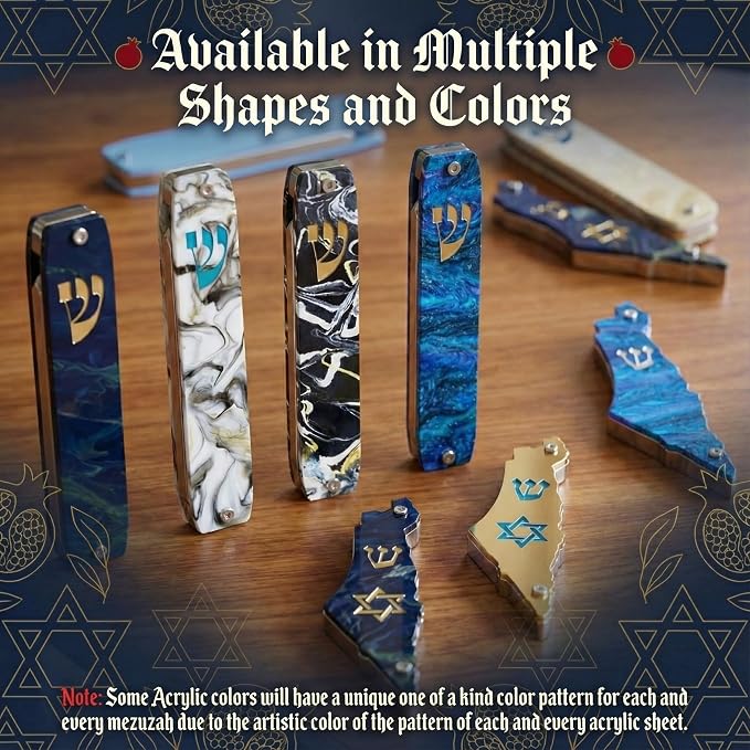 Genesis Mezuzah for Door – Modern Acrylic Mezuzah Case Without Kosher Scroll – - Image 2