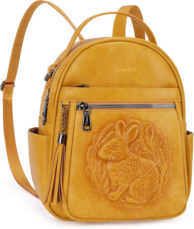 Mini Backpack Purse for Women, Embossed Leather Small Backpack Fashion Travel by BestSeller