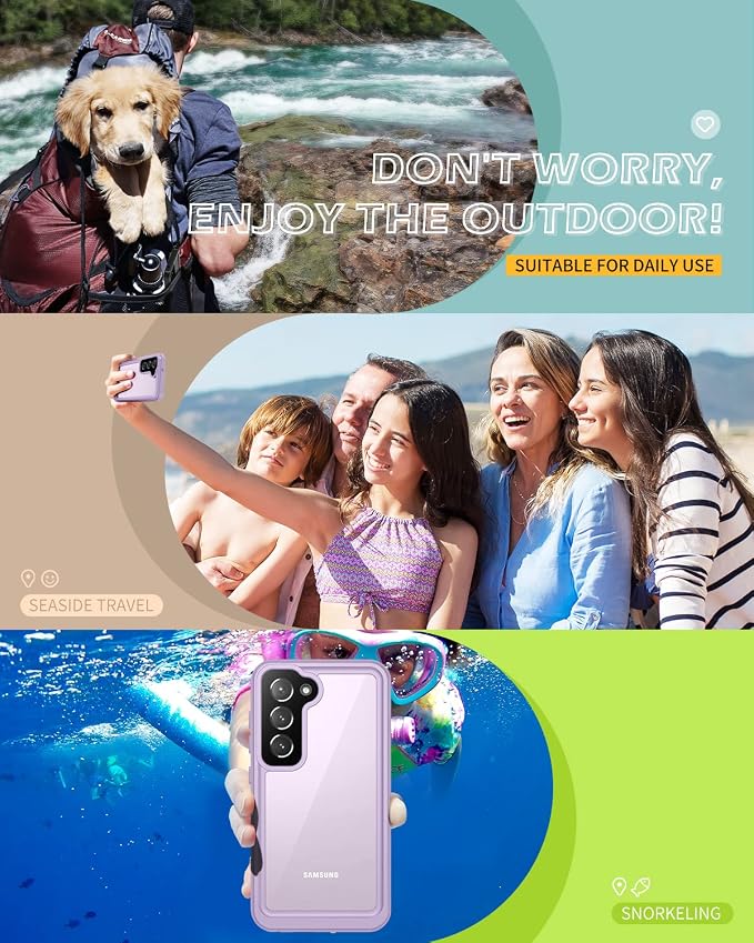 Lanhiem for Samsung Galaxy S23 Case, IP68 Waterproof Dustproof Case - Image 7
