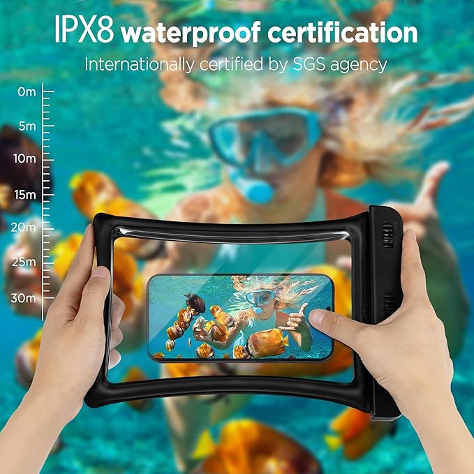 CACOE [Floatable Floating Universal IPX8 Waterproof Phone case 2 Pack-Up to - Image 5